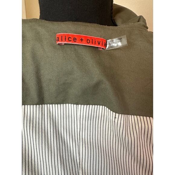 Alice + Olivia Olive Ruffle Suit Jacket - Picture 5 of 6